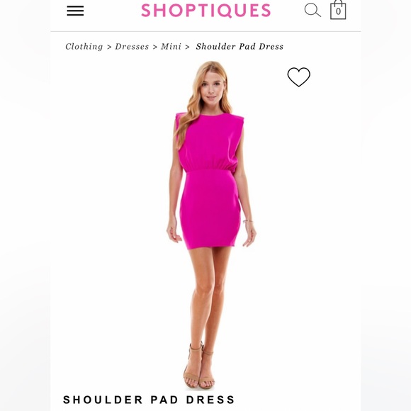 NWT TCEC Shoulder Pad Dress - Picture 2 of 2